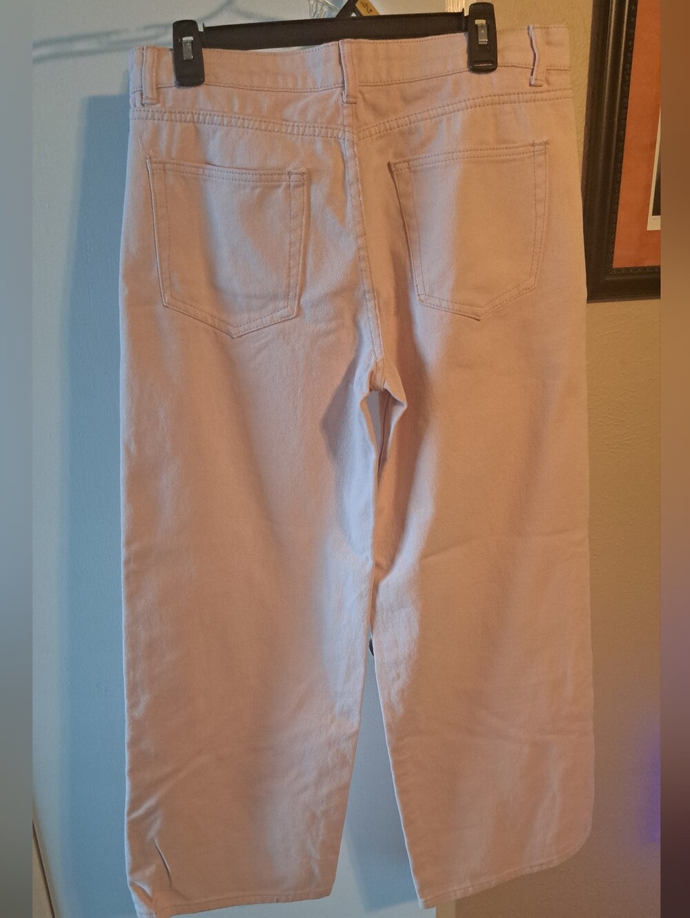 Cali 1850 Blush Pink Wide Leg Jeans Size 11 NWT/ 17w 30 inseam 100% Cotton - Picture 5 of 6